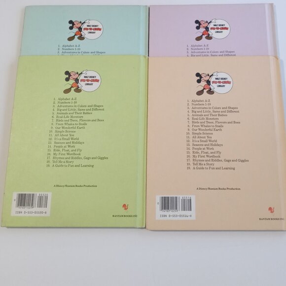 VTG Walt Disney Fun-To-Learn Library Volume Set 1983 Bantam Books Lot of 8 - Picture 12 of 13